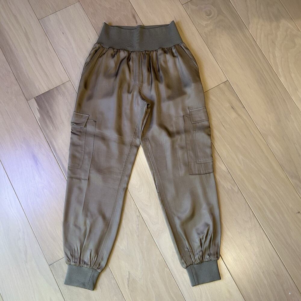 Cing à Sept Giles Cupro Crop Cargo Joggers Women’s Small